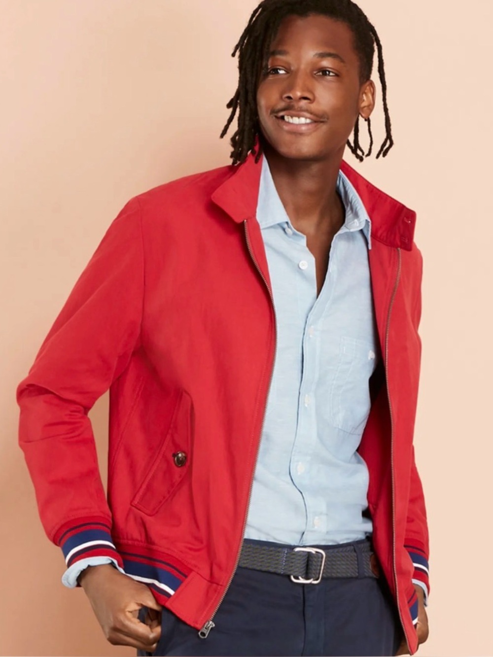 Vintage Brooks Brothers Red Fleece Men’s Red Harrington jacket size M